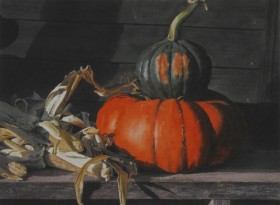 October Light - size 10in x 14in - price $150 mat only / $250 framed