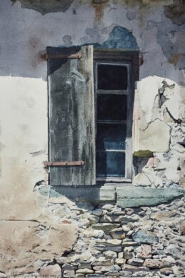 French Crumble ~ watercolor on paper ~ image size 22 x 14.5