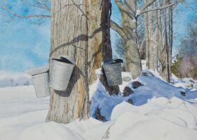 Sugaring on Bowen Hill ~ image size 16 x 13in